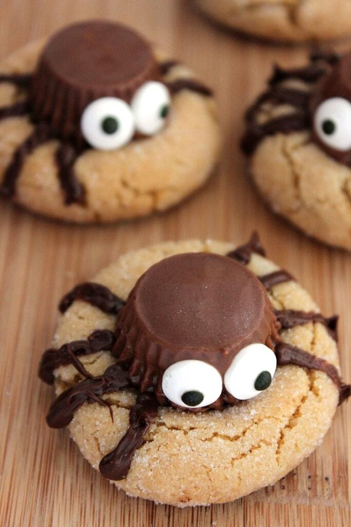 recettes Halloween enfants: cookie araignée