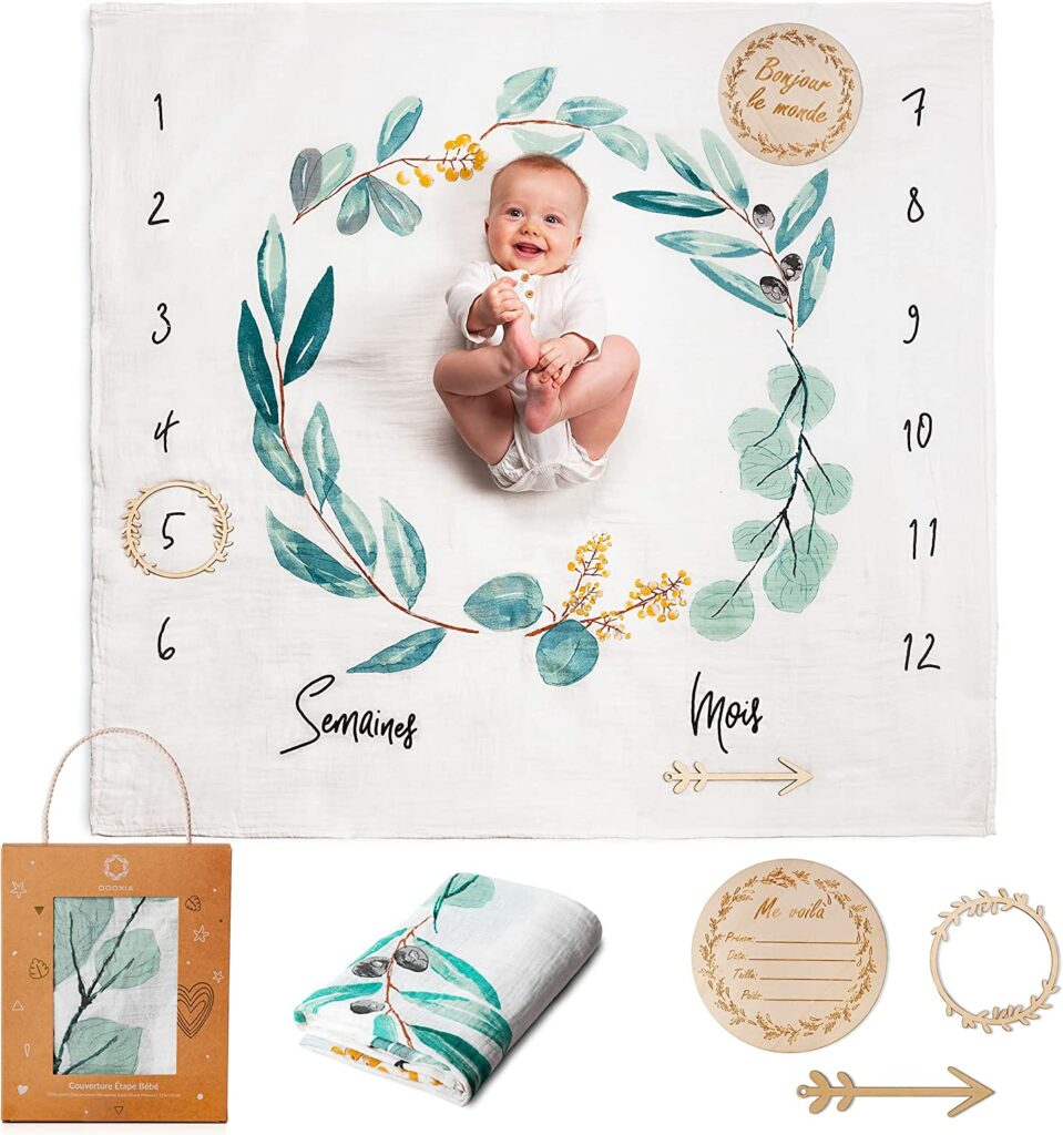 Les plus jolies couvertures d'étapes pour immortaliser la première année de  bébé 