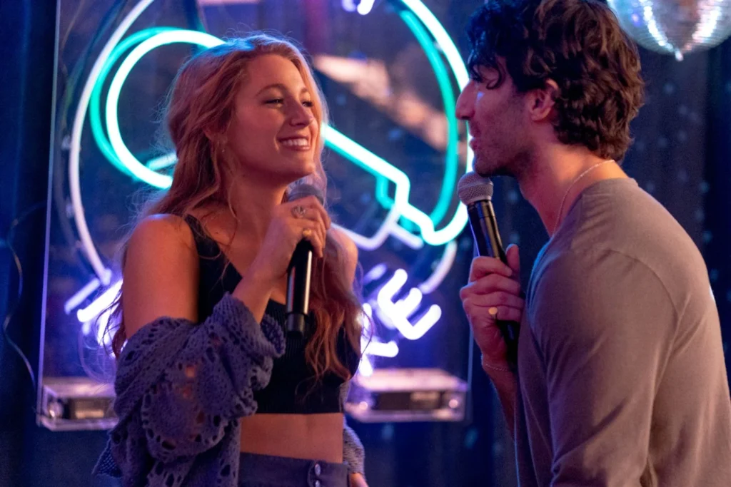 Blake Lively Justin Baldoni scène karaoké dans Jamais plus