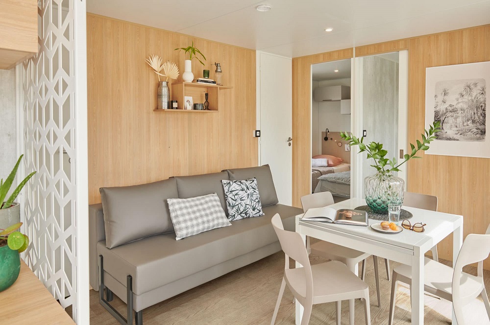 salon de mobilhome en camping